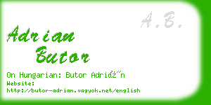 adrian butor business card